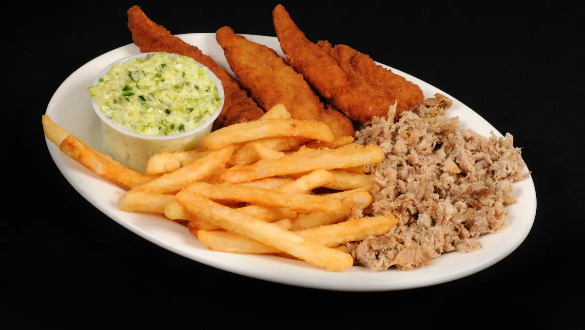 a plate of food on a table